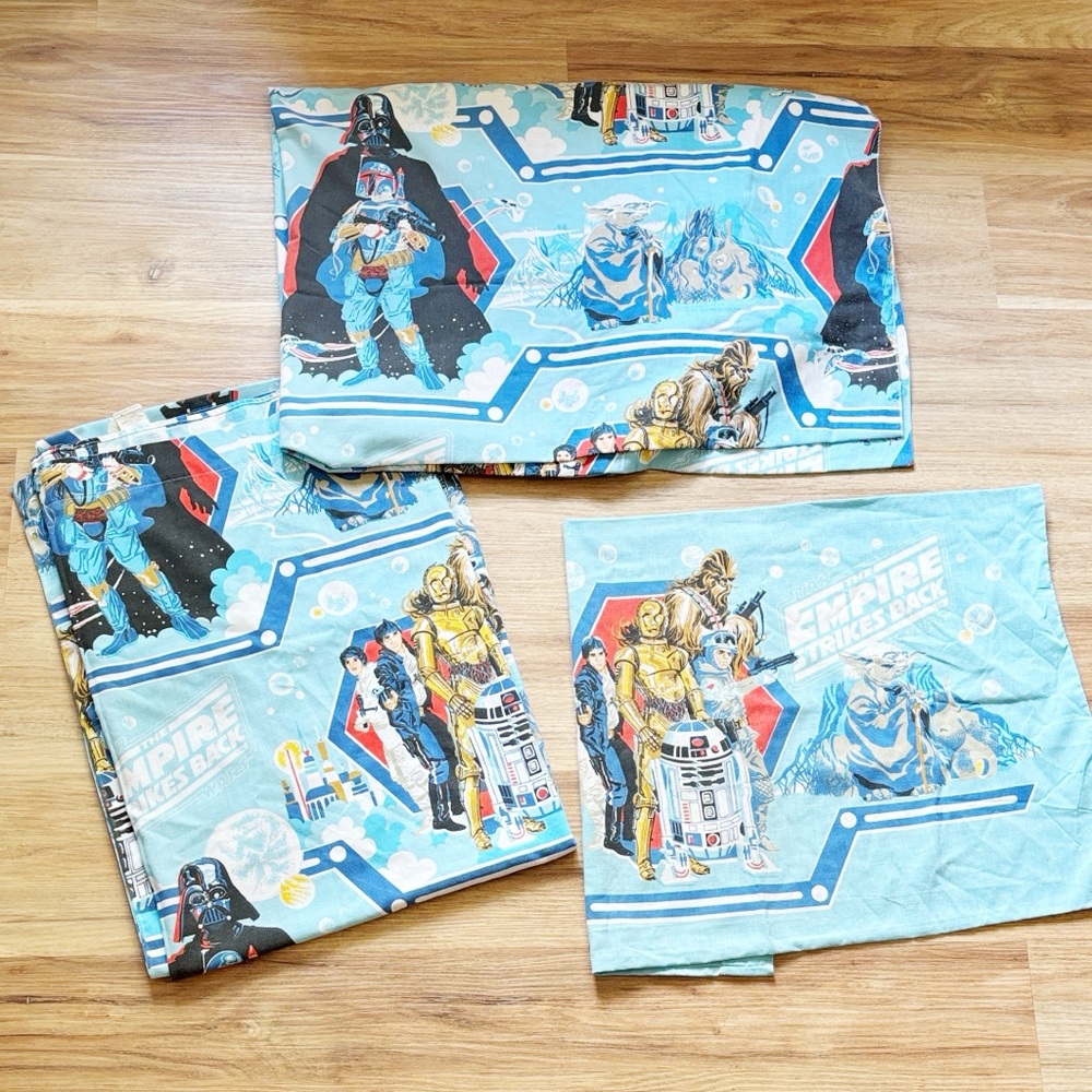 Vintage 70’s Star Wars Empire Strikes Back Twin Sheet Set New